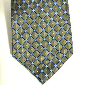 Tasso Elba Classic Necktie Blue Green 100% Silk
